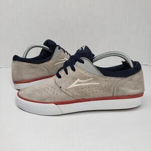 Lakai Fremont Skate Shoes Mens 6 Gray Suede Skateboarding Casual Fall Streetwear